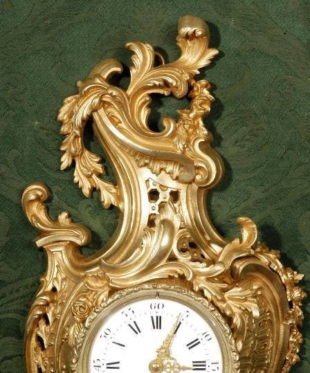 fig 3. **** SOLD **** Superb Antique French Cartel Clock - Beautiful Rococo design